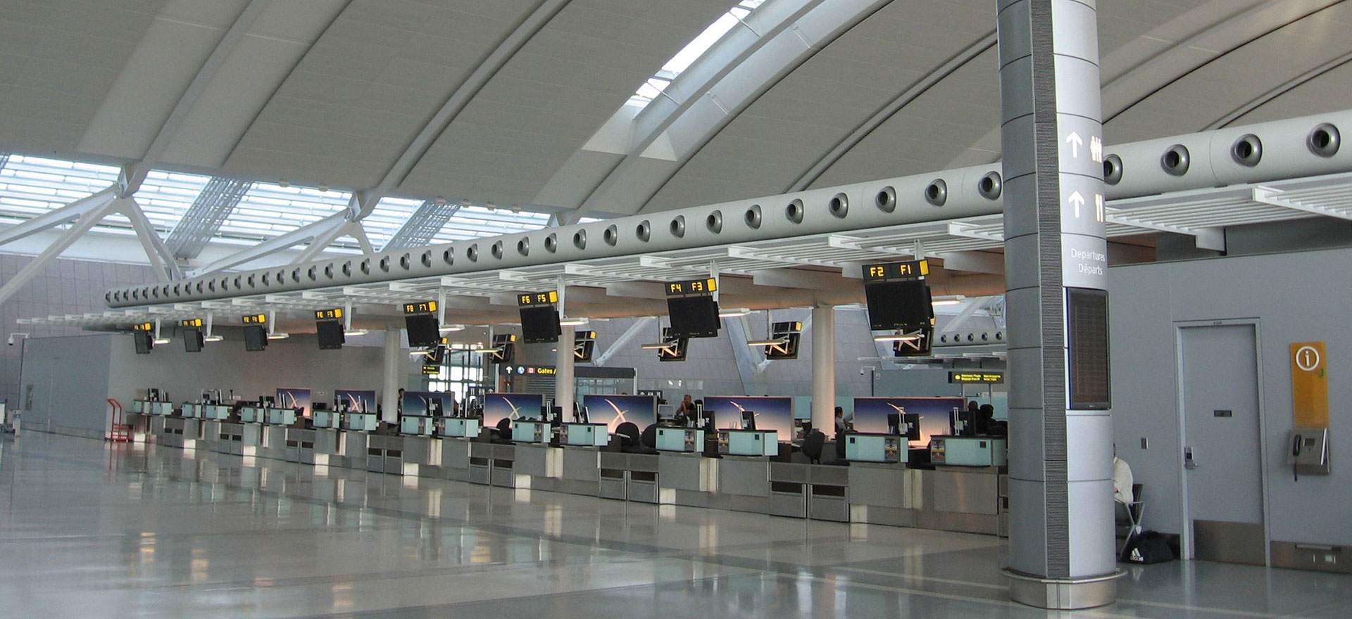 Air Canada check-in desks at Toronto Pearson International Airport