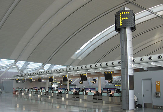 Air Canada check-in desks at Toronto Pearson International Airport