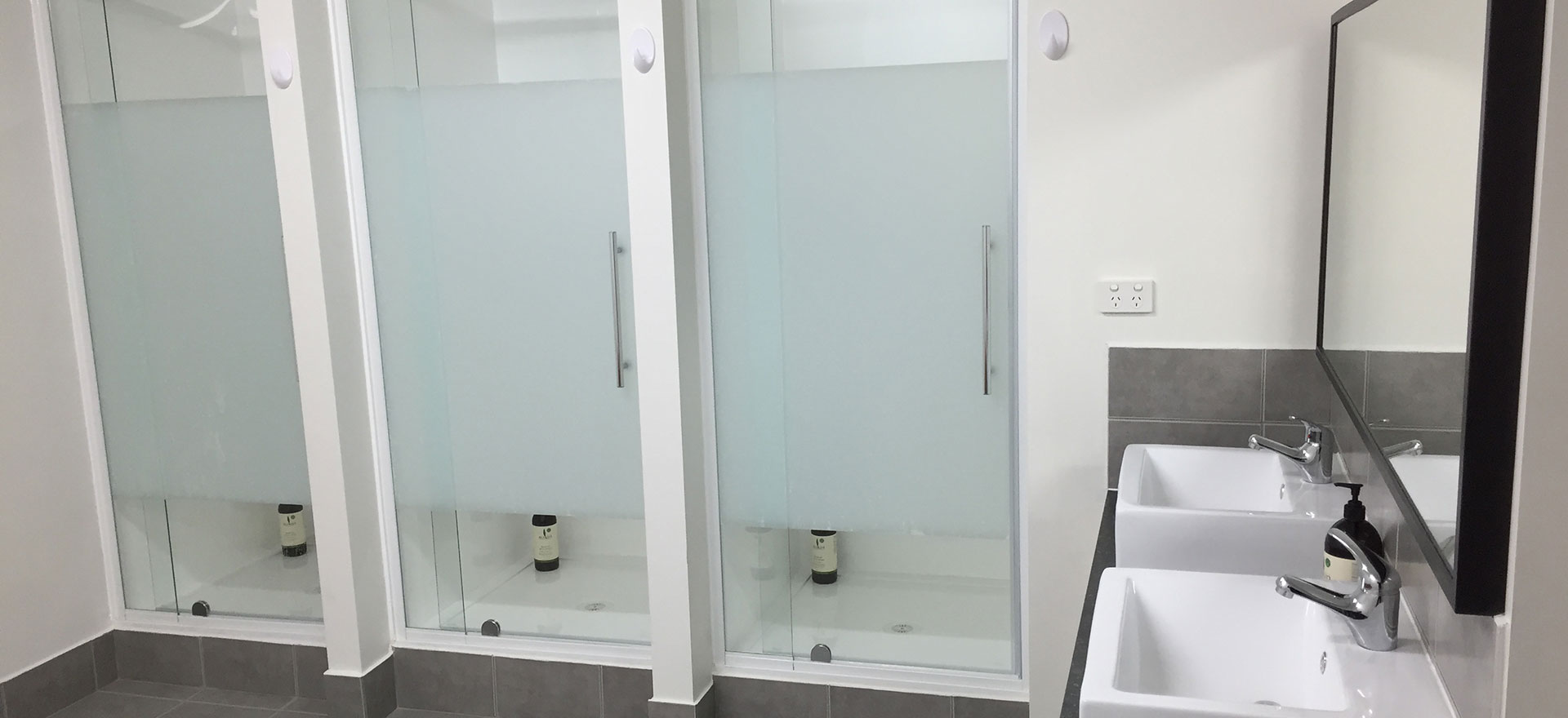 Air Canada employee showers at Toronto Pearson International Airport